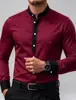 Camisa de Manga Larga Elástica Antiarrugas con Bloques de Color Casual de Negocios para Hombre de Amazon Transfronterizo Camisa de Otoño para Hombre