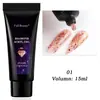 Pegamento para extensión de arte de uñas nuevo transfronterizo 15ml pegamento de fototerapia de oblea con purpurina manguera de color de moda popular en Instagram