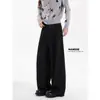 Marca europea y americana de moda, elegante y única, pantalones rectos para hombre con un diseño único, estilo americano de alta calle, corte holgado, con caída, pantalones casuales de pierna ancha