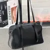 Bolso de Bolos Versátil Vintage Gran Capacidad Cuero Curtido Vegetal Capa Superior Bolso de Hombro Correa Ajustable Bolso Tote para Viajes Diarios