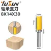 Máquina cortadora de fresado recto con rodamiento Yusheng, máquina de grabado, cortadora de fresado recto para carpintería, cortadora de perfilado de 14 mm con 8 mangos