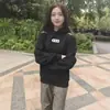 Sudadera con capucha bordada estilo americano de peso pesado para mujer, marca de moda Otoño e Invierno, sudadera con diseño genial, chaqueta holgada con forro polar para pareja