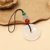 Wang Tao Flor Raposa Pequena Pingente de Corrente para Celular Ágata Natural Calcedônia Pingente de Pen Drive Pingente para Bolsa de Mulher Chaveiro Venda por Atacado