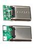 Base hembra USB 3.1 Tipo C con placa fija, interfaz de carga y datos, conector macho y hembra C, placa de prueba, inserción positiva y negativa a doble cara
