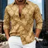 Camisa masculina de manga comprida para primavera e outono, nova camisa masculina solta de manga comprida com elasticidade em quatro direções