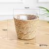 Macetas Tejidas de Tule de Venta Caliente Transfronterizas, Macetas Tejidas de Pasto Marino Natural, Macetas Tejidas de Ratán, Decoración de Plantas Verdes, Cestas para Macetas de Suculentas de Interior