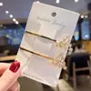 Pasador Coreano con Pedrería, Pinza Geométrica Sencilla para la Parte Trasera de la Cabeza, Accesorio Versátil para el Cabello al por Mayor, Estilo Ins