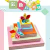 Conjunto Colorido de Papelão Rígido 200g para Recorte Quadrado DIY Manual Infantil para Jardim de Infância Conjunto de Origami de 10 Cores