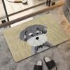 Alfombra de terciopelo con tecnología creativa, alfombra para cachorros con pintura al óleo, alfombra para puerta de entrada, alfombra absorbente de agua para inodoro, alfombra para baño