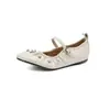 Sapato Mary Jane macio em pele de carneiro estilo francês ~ Exclusivo com strass, plissado, sola macia, fivela e corte baixo para o outono de 2026