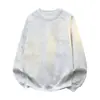 Nueva sudadera de moda otoñal para hombre, marca de moda tie-dye, sudadera con cuello alto y cuello redondo, sudadera casual americana de moda estilo 'old money' para hombre
