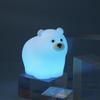Luz Nocturna de Oso para Dormir, Luz Suave de Silicona Calmante Lámpara de Palmaditas para Madres y Bebés, Lámpara de Ambiente para Dormir en el Dormitorio, Material de Silicona