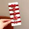 Cuerda para el pelo roja Ancora para niños Accesorios para el pelo de Año Nuevo Banda para el pelo Anillo para el pelo de alta elasticidad Cuerda para el pelo Tocado para niñas