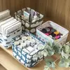 Caja de Almacenamiento de Escritorio de Algodón y Lino, Cesta de Almacenamiento de Tela Fresca, Caja de Almacenamiento para Artículos Varios, Caja Organizadora, Caja para Artículos Varios