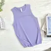 Verano~Estilo Americano Caliente~Ropa Exterior Transpirable para Correr Chaleco Deportivo Top de Yoga sin Mangas para Mujer con Efecto Adelgazante