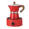 Cafetera Italiana para Casa Cafetera de Mano para Café Preparado a Mano Máquina de Café Set de Estufa Cerámica Eléctrica para Exteriores Extracción Pequeño Electrodoméstico Café