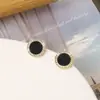 Europa y Estados Unidos transfronterizos pequeña fragancia amor gota negra aceite diamante cuadrado aretes aguja de plata S925 aretes de lujo mujeres venta al por mayor