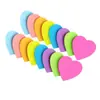 Notas Adhesivas de Corazón de 8 Colores, Notas Adhesivas Reutilizables de Corazón Color Durazno, Notas de Recordatorio Fluorescentes con Forma de Corazón, Personalizadas para Comercio Electrónico Transfronterizo