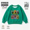 Plantas vs. Ropa de Zombies Camiseta de Manga Larga Niños Otoño Invierno Más Terciopelo Holgado Niños Dibujos Animados Juego Sudadera de Moda