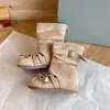 Botines de ballet para niña estilo coreano, nuevos zapatos de lazo estilo francés otoño 2026, botas de tacón retro ajustadas para niños