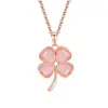 Conjunto de Colar e Pulseira de Trevo de Quatro Folhas em Prata Esterlina S925 Design de Nicho Joias Doces e Meninas Brincos High-End