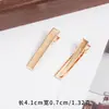 Clip de Pato Dorado Cuadrado Base de Clip para Manualidades Pinza de Pelo de Múltiples Tamaños Pasador Pinza Lateral Clip de Pato Materiales para Accesorios de Cabello