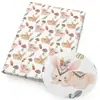 Tela fina de algodón y poliéster o lona de poliéster con conejitos lindos, material para bolsa DIY, mantel de dormitorio, 1Yc48873