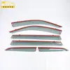 Adecuado para 25 Modelos de Volkswagen Teramont Pro Deflector de Lluvia Tira Brillante de Acero Inoxidable 3D Moldura Accesorios Exteriores Suministros Automotrices