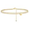 Joyas Transfronterizas Pie AliExpress Verano Playa Nuevo Tobillera de Cobre Corazón Corazón Corazón Tobillera
