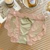 Comercio Exterior Transfronterizo Popular Fino Sexy Cintura Media Puro Deseo Sin Costuras Encaje Hueco Ropa Interior Encaje Bragas de Encaje con Abertura Alta