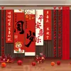 Decoração de Banner de Primeiro Aniversário Estilo Chinês Banquete de Bebê Pano Pendurado Cenário Presente de Primeiro Aniversário Suprimentos de Decoração Atacado