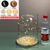 Urso Marinho Capa de Vidro Luminosa Caixa de Exibição Transparente Boneca Árvore de Natal Blocos de Construção Modelo de Mão Figura com Luz Cobertura contra Poeira