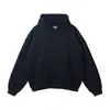 Moletom com Capuz Tendência Marca Nova Outono/Inverno 2025 Feminino Solto Forrado com Fleece Unissex Cor Sólida Jaqueta Moletom Top para Homens e Mulheres