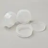 Tarro de Crema de Boca Ancha de Plástico Transparente Brillante de 50 ml, Botella para Crema Facial Cosmética, Tapa de Rosca de PP