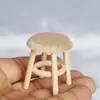 [Promoção do Fabricante] 1:12 Mini Móveis de Casa de Bonecas Caixa Surpresa Modelo Banquinho Redondo Pequeno Liso