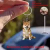 Pendente Plano de Cão Fofo de Acrílico Novo Transfronteiriço Decoração de Carro Item Padrão de Desenho Animado Decoração de Interior de Carro África