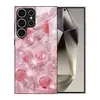 Adequado para Capa de Celular Samsung S26Ultra A90 Vidro Temperado A16 Cereja Capa Protetora A07 Rosa A17 Capa Rígida
