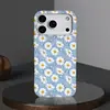 Funda de Teléfono Floral de Margarita Azul Claro Popular en Tiktok para iPhone 18 Pro Max Funda de Película Mate Ultradelgada