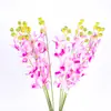 Suministro de fábrica simulación rama única orquídea pavo real amarilla decoración del hogar sala de estar adornos de flores artificiales flores de simulación diy