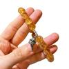 Plata 925 Alta Calidad 9-10mm Natural Hielo Transparente Micro-Algodón Citrino Pulsera Pulsera