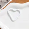 Fivela de mola de liga em formato de coração de tinta cor macaron, chaveiro de celular DIY, cordão feminino, acessórios de joalheria, materiais