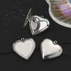 Marco de Fotos Espejo de Acero Inoxidable 316 con Forma de Corazón Joyería DIY Llavero de Corazón Colgante Puede Contener Fotos Caja de Fotos para Pareja