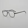 Linde Baichuan Titanio Puro Ultraligero Gafas Aviador Sin Tornillos Doble Puente Marco de Gafas Negocios Marco Grande 9744 Marco de Gafas