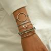 Pulsera de cadena en forma de O con giro creativo de estilo metálico exagerado para mujer, pulsera con diseño vintage de nicho que combina con todo.
