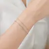 Pulseira de Prata Esterlina S925 com Contas de Camada Dupla da Moda para Mulheres, Exclusiva, Requintada, de Alto Padrão, Versátil, Nova Zircônia, Joia Mais Vendida