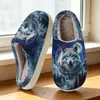 Pantuflas de Algodón de Comercio Exterior para Hombres y Mujeres, Lindas Pantuflas de Casa con Estampado de Animales de Dibujos Animados, Pod Cross-Border Jit de Una Pieza Dropshipping
