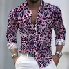 Camisa estampada para hombre con estampado de leopardo elástico en cuatro direcciones, nueva en AliExpress, ropa casual europea y americana de Amazon