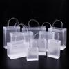 Saco de Plástico Transparente de PVC para Compras de Lanches Prontos Sacolas Tote de Plástico PP Sacos para Embalagem de Presente
