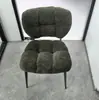 Mesa de Comedor y Sillas Nórdicas Modernas Minimalistas de Lujo Ligero Tipo Nube para Sala de Estar y Comedor, Sillas de Comedor Minimalistas de Estilo Italiano con Cojín Suave