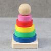 Juguetes educativos infantiles transfronterizos jardín de infantes Montessori educación temprana mini torre de Hanói de madera puesto venta al por mayor fábrica